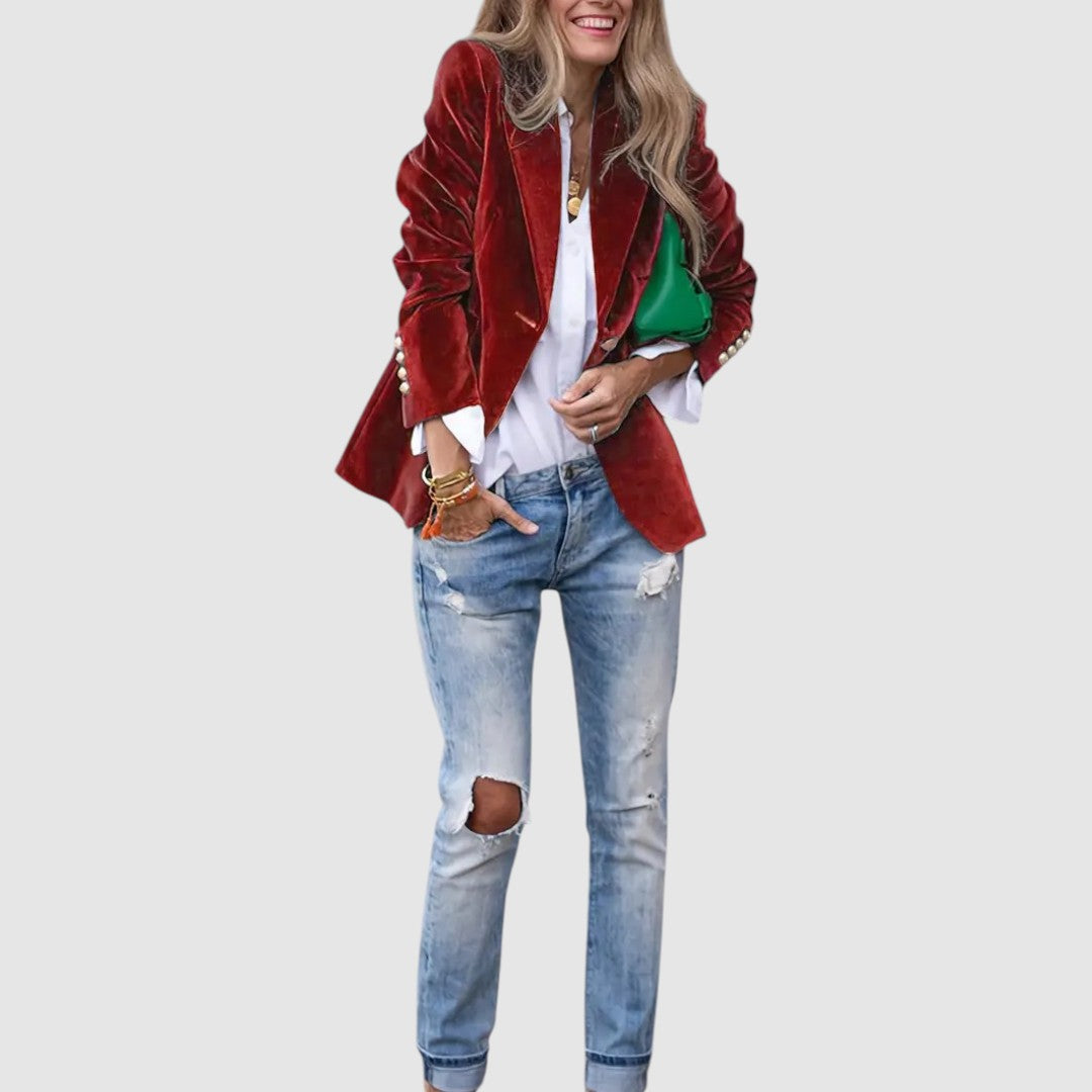Natálie – Elegantná zamatová bunda