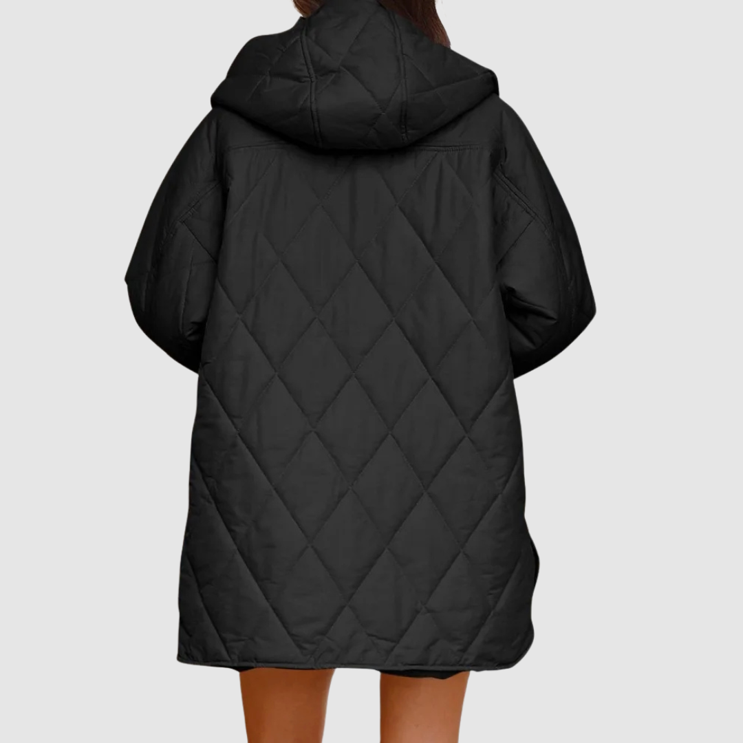 Kristýna – Oversize zimný kabát s kapucňou