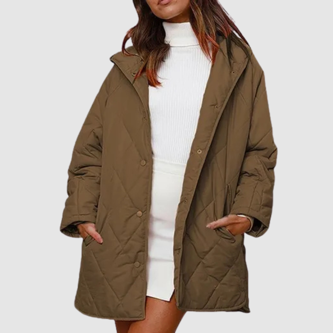 Kristýna – Oversize zimný kabát s kapucňou