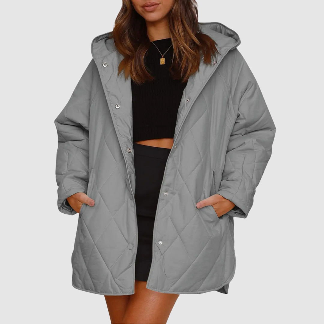 Kristýna – Oversize zimný kabát s kapucňou