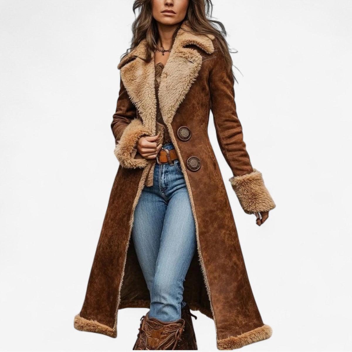 Isabella – Dlhý elegantný zimný kabát