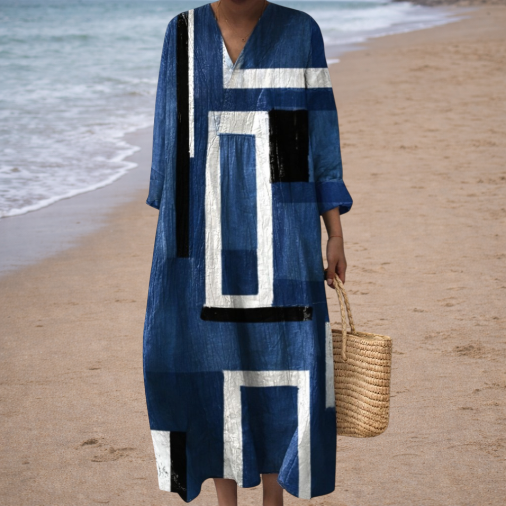 Fabienne | Elegantné geometrické šaty