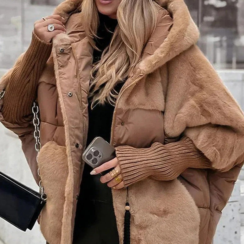 Dominika – Prešívaný kabát s kapucňou