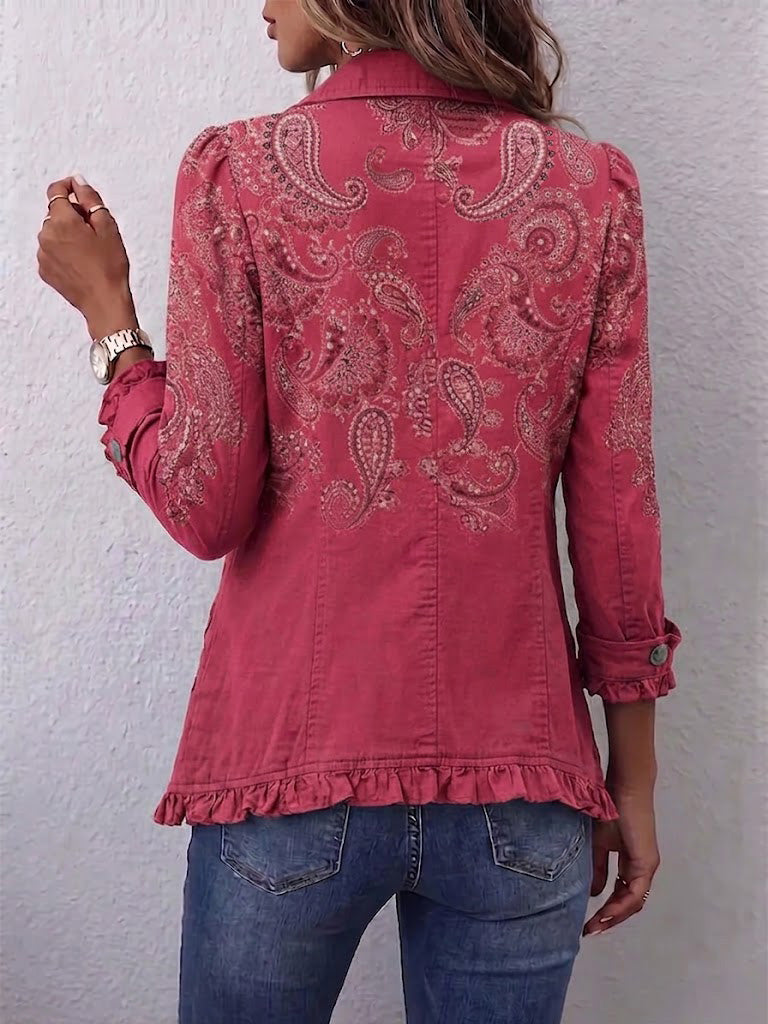 Camila | Vintage bunda s volánmi a vzorom paisley